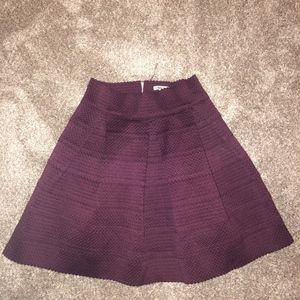 Textured Burgundy Ballerina Style Skirt